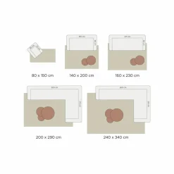 Vloerkleed Lima Bruin Rond ø160 cm