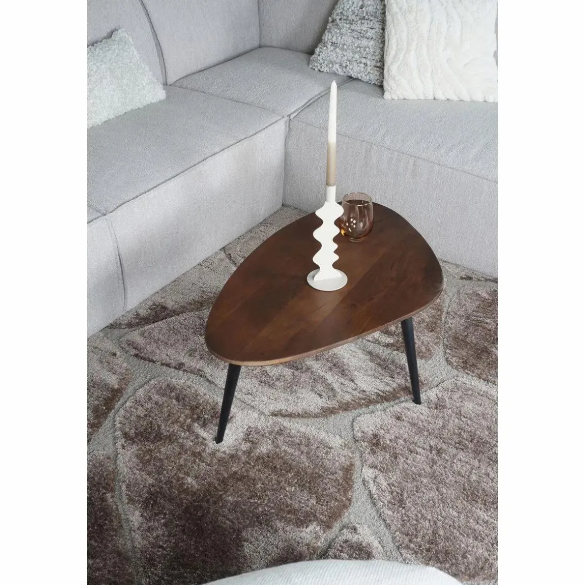 Vloerkleed Macy Bruin 160 x 230 cm