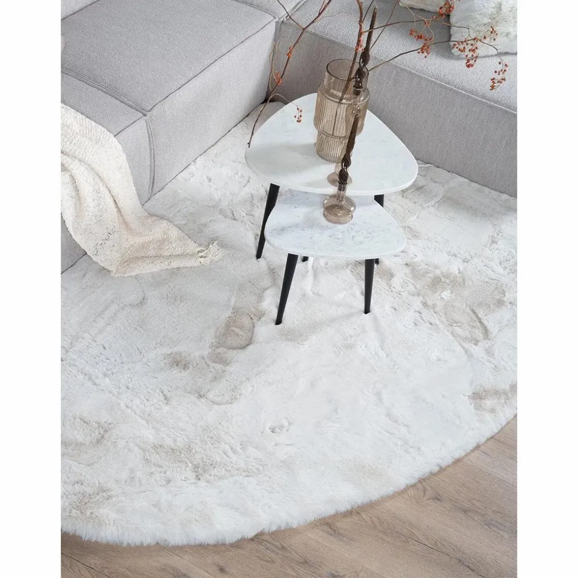 Vloerkleed Morbido Ivory 2810 – Kiezelvormig 160 x 230 cm