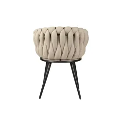 Wave eetkamerstoelen beige (Set van 2)