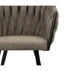 Wave eetkamerstoelen taupe (Set van 2)