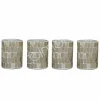 Waxinelichthouder beige naturel colmore 7x7x10cm