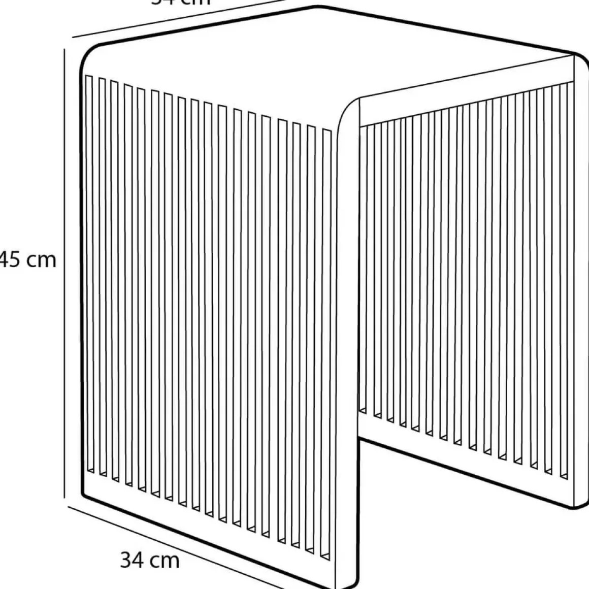 Yonker Bijzettafel – Set van 3 – L44 x B34 x H50 cm – Gerecycled Hout – Bruin