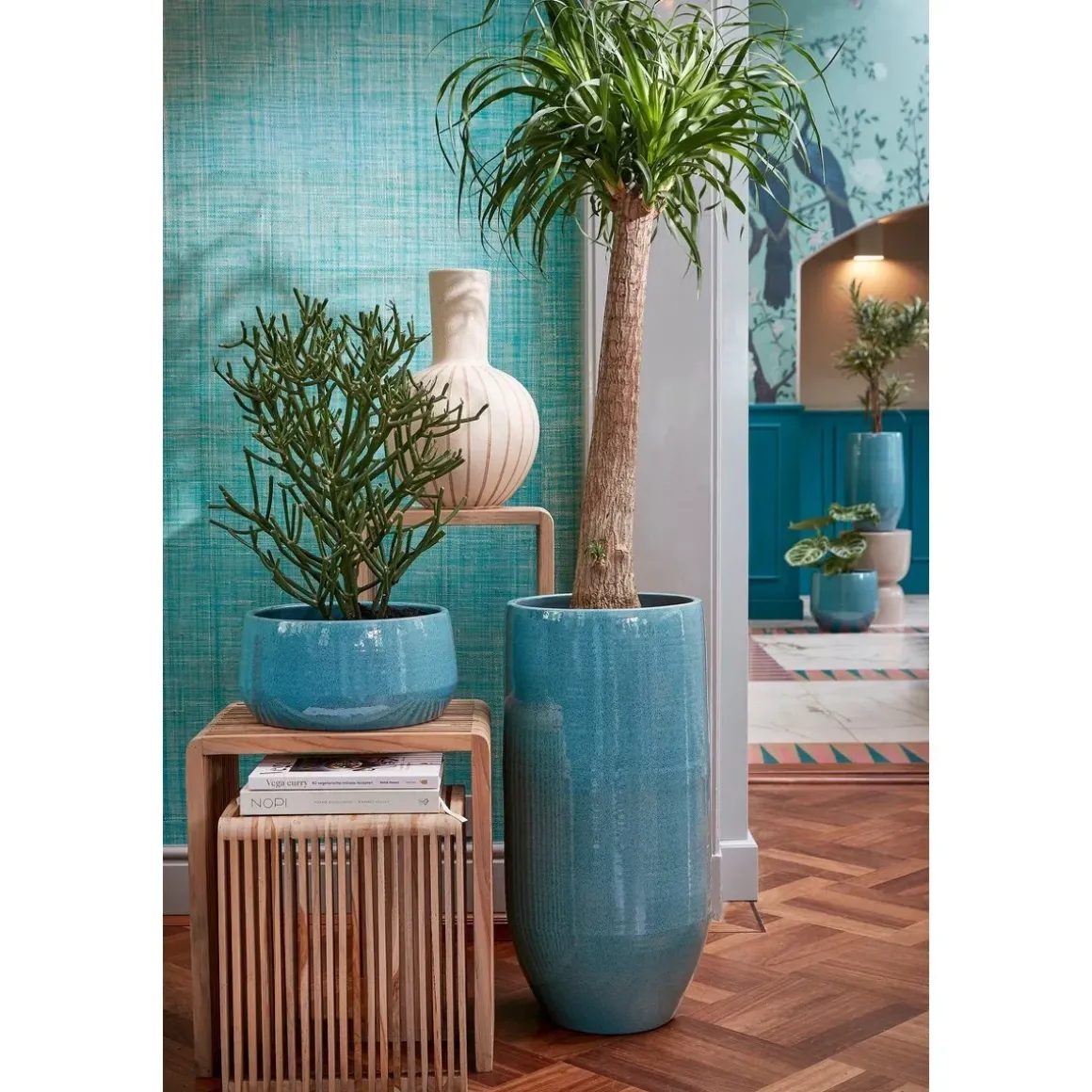 Yonker Bijzettafel – Set van 3 – L44 x B34 x H50 cm – Gerecycled Hout – Bruin