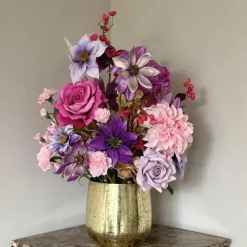 Zijden bloem boeket luxury paradise incl gouden pot